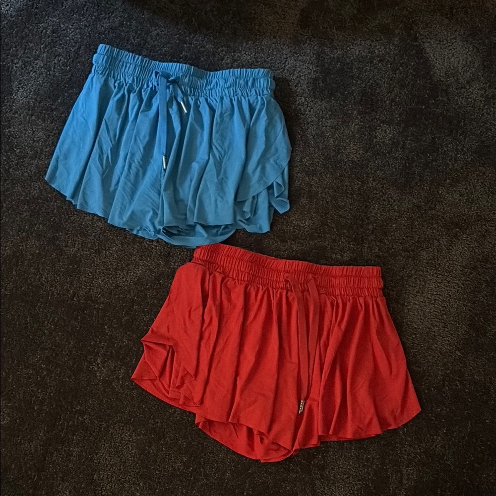 Liberty Athletic Shorts in Blue and Red